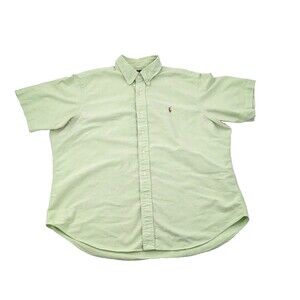 Ralph Lauren Classic Fit Lime Green Embroidered Cotton Logo Polo T-Shirt Size XL